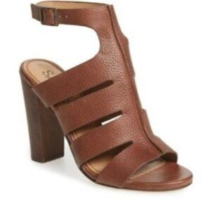 Splendid Block Heel Pebbled Leather Strap Sandals Women’s Comfort Style